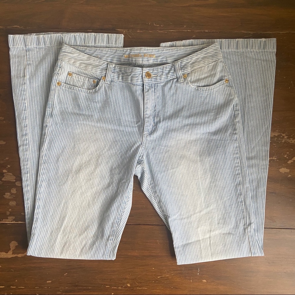 Michael Kors ‘Selma’ Pinstriped Flare Jeans Sz 8